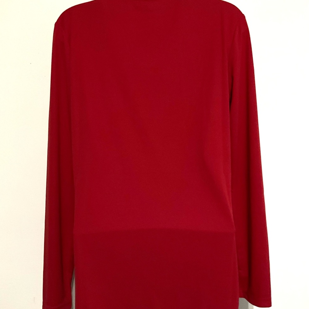 Adidas Red Long Sleeve Tee shirt large Aeroready pregame - Picture 6 of 9